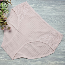 MST Magas derekú BORDÁZOTT női alsó EXTRA méret (mama bugyi) 5XL, Mályva