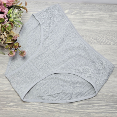 MST Magas derekú BORDÁZOTT női alsó EXTRA méret (mama bugyi) 5XL, Világos szürke