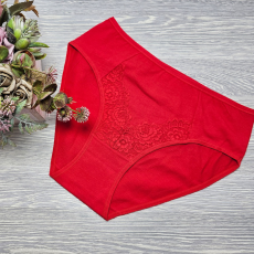 MST Magas derekú női alsó csipke díszítéssel 2XL/3XL, Piros