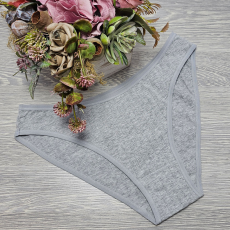 MST Női bugyi bordás anyagból Világos szürke, 2XL/3XL