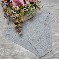 MST Női bugyi bordás anyagból Világos szürke, S/M női alsó