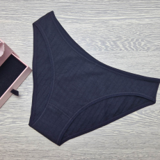 MST Női bugyi bordás anyagból XL/2XL, Fekete