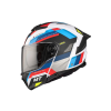 MT HELMETS MT ATOM 2 SV BAST A0 felnyitható motoros bukósisak gyöngyház fekete-kék-piros-fehér