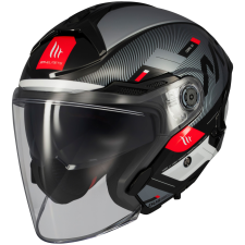 MT HELMETS MT Cosmo SV Silence nyitott motoros bukósisak fekete-szürke-fehér bukósisak