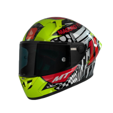 MT HELMETS MT KRE+ Sergio Garcia zárt bukósisak fekete-fluo sárga bukósisak