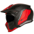 MT HELMETS MT Streetfighter SV S TWIN C5 nyitott motoros bukósisak állvédővel fekete-piros irídium napellenzővel
