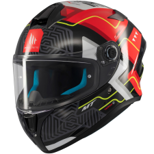 MT HELMETS MT Targo S Brik zárt bukósisak fényes fekete-piros bukósisak
