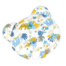 MT T Mackó párna - Fehér alapon sárga és kék állatkák babaágynemű, babapléd