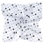 MT T Nagy Textil pelenka (120x120cm) - Fehér alapon fekete és szürke pöttyök