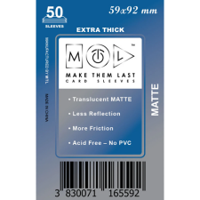 MTL 59x92 mm premium MATT kártyavédő 50db társasjáték