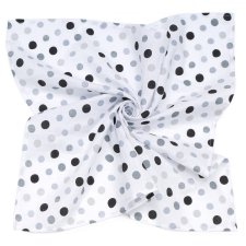 MTT Nagy textil pelenka (120x120) - Fehér alapon fekete és szürke pöttyök mosható pelenka