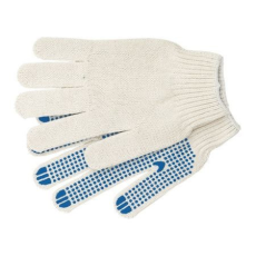 MTX 10-es pamut kesztyû PVC pöttyös bliszteren