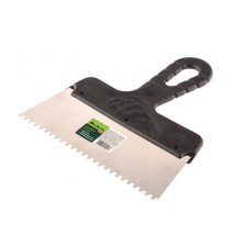 MTX 200mm 4x4mm fogazott spatulya rozsdamentes, műanyag nyéllel kőműves és burkoló szerszám