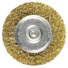 MTX Csapos drótkorong, fúrógéphez, réz 75x6mm hullámos barkácsgép tartozék