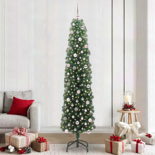  Mű karácsonyfa 300 LED-del Zöld 240 cm PVC, acél és műanyag műfenyő