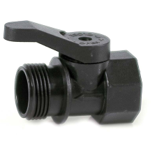  Műanyag csap mini B3/4&quot;xK3/4&quot; menetes-menetes fekete hűtés, fűtés szerelvény