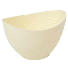  Műanyag csónak féloldalt bordás krém M12x17x10cm dekorációs kellék