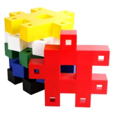  Műanyag építőjáték 6 darabos készlet - nagy barkácsolás, építés