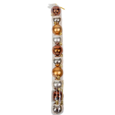  Műanyag gömb amber mix 5cm 10db-os karácsonyfadísz