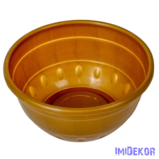  Műanyag kerek pöttyös mintás tál D21cm M10cm - Arany dekorációs kellék