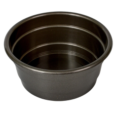 Műanyag kerek tál 19,5cm x 8,5cm grafit dekorációs kellék
