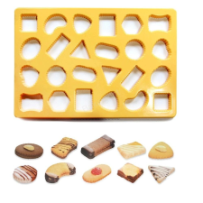  Műanyag kiszúró, sütemény készítő tábla-geometrikus sütés és főzés