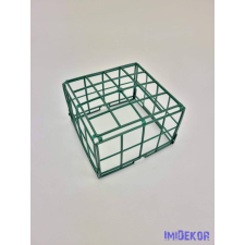  Műanyag kocka háló üresen 11x11cm dekorációs kellék
