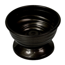  Műanyag mintás talpas tál 16cm x 10cm grafit dekorációs kellék