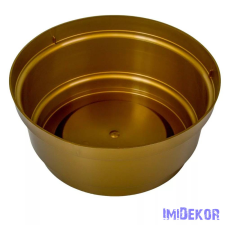 Műanyag nagy kerek tál D22,5cm M10cm - Arany dekorációs kellék