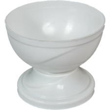 Műanyag nagy talpas tál fehér D18cm M14,5cm dekorációs kellék