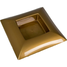  Műanyag tál négyzet alakú arany 24 x 24 cm dekorációs kellék