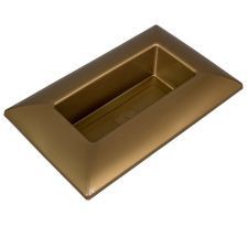  Műanyag tál téglalap alakú arany 28 x18cm dekorációs kellék