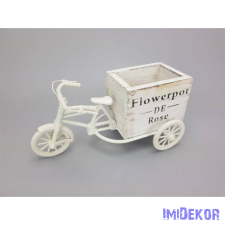  Műanyag tricikli fa kaspóval 23x10x12cm - Tégla dekorációs kellék