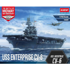  Műanyag USS CV-6 Enterprise hajó modell Midway csata makett