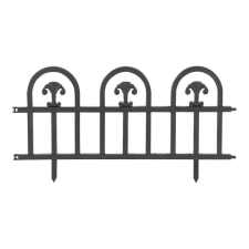  Műanyag virágágyás szegély, kerítés - Fekete kerti dekoráció