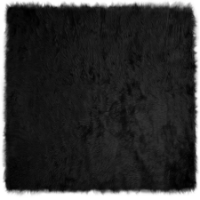  Műbárány szőnyeg Fekete 120 x 120 cm Poliészter lakástextília
