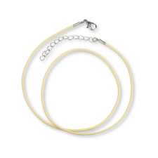  Műbőr nyaklánc kapoccsal - vanília nyaklánc