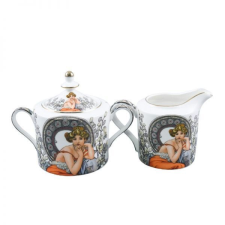  Mucha porcelán cukortartó és tejkiöntő - TOPÁZ konyhai eszköz