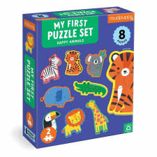 Mudpuppy Puzzle Az első puzzle játékom Boldog állatok 8x2 db puzzle, kirakós