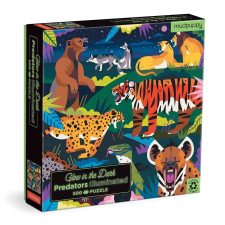 Mudpuppy Puzzle Vadállatok - világít a sötétben 500 db puzzle, kirakós