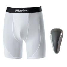  Mueller lágyékvédő sportnadrággal - Flex Shield w/ Supporter Shorts, LG gyógyászati segédeszköz