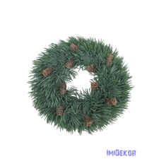  Műfenyő koszorú alap 30 cm tobozos dekorációs kellék