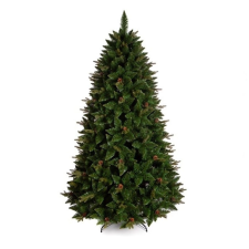  Műfenyő prémium kaukázusi fenyő tobozokkal, PE+PVC, 220 cm, zöld műfenyő