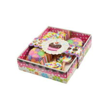 Muffin díszítő készlet különböző színekben, mintákkal sütés és főzés