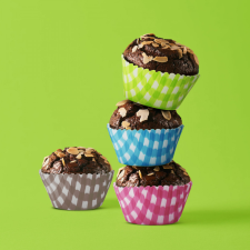 [] Muffin papír szett - kockás - 100 db / csomag sütés és főzés
