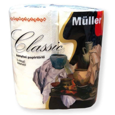 Müller Háztartási papírtörlő 2 rétegű 2 tekercs/csomag Classic fehér higiéniai papíráru