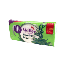 Müller Papírzsebkendő 4 rétegű 100 db/csomag, bambusz-fehér tea illatú, Müller higiéniai papíráru