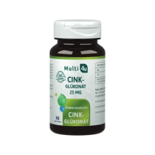 Multi 4u Cink-glükonát 25mg vegán tabletta 90db vitamin és táplálékkiegészítő