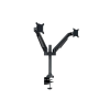 Multibrackets 2 karos asztali konzol, M VESA Gas Lift Arm Dual Black HD (15-32", max.VESA: 100x100 mm, 21 kg)