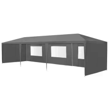 MultiGarden kerti pavilon Sátor 3x9m, 8 fal - Szürke kerti bútor